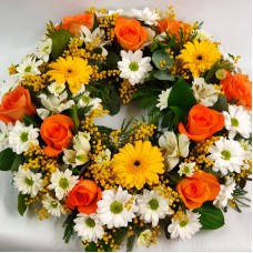 Wreath Orange Yellow White